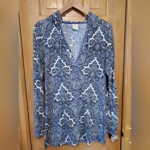 Balance Collection, Women's Size Large, Blue Knit Top